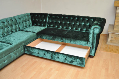 Rohová sedačka Chesterfield atyp 3