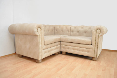 Rohová sedačka Chesterfield atyp 1