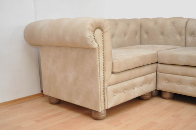 Rohová sedačka Chesterfield atyp 1