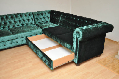 Rohová sedačka Chesterfield atyp 3