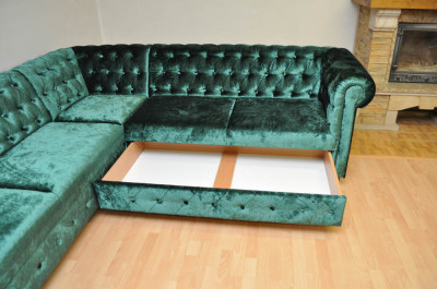 Rohová sedačka Chesterfield atyp 3