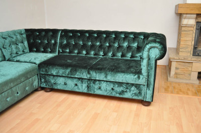Rohová sedačka Chesterfield atyp 3