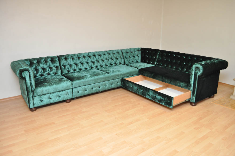 Rohová sedačka Chesterfield atyp 3